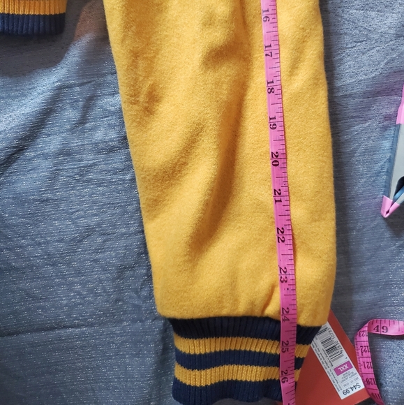 MOSSIMO XXL LETTERMAN JACKET 💛💙 Vintage Varsity Vibes  Wool Bomber Coat - Picture 15 of 16